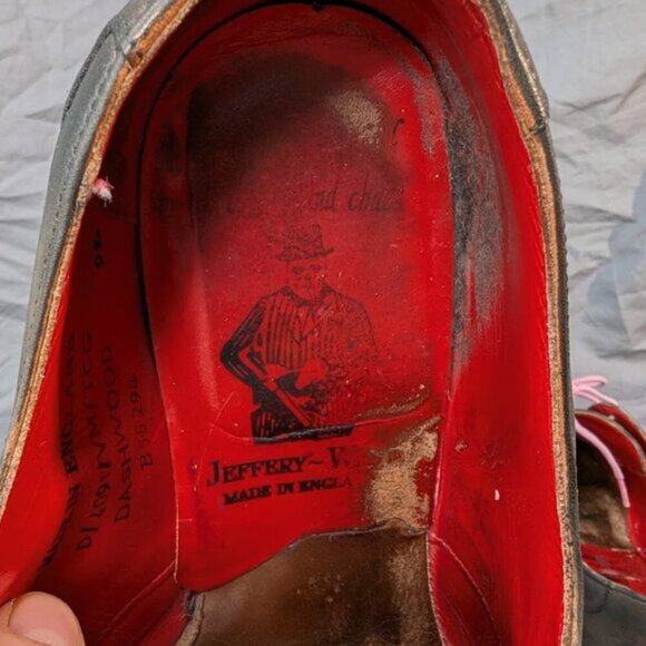 Jeffrey West Dashwood Burnished Black Brown Derby Dress Shoes Men Size 9.5 - Picture 5 of 9